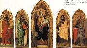 Andrea di Orcagna Madonna and Child Enthroned with Two Angels and SS.Andrew,Nicholas,john the Baptist and James china oil painting artist